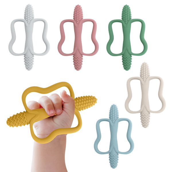 Baby teething toys easy-grip food-grade silicone set