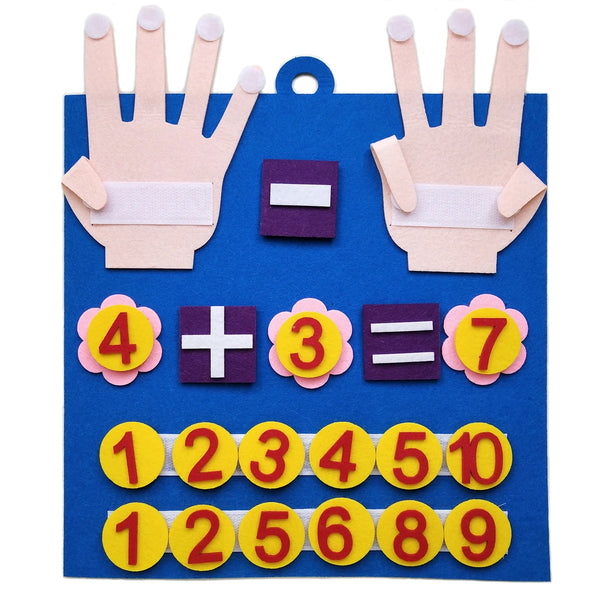 Montessori felt number math board counting toy