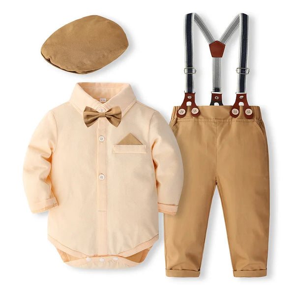 Baby Boy Cotton Gentleman Outfit 4-24M — Newborn Formal Set - photo 1