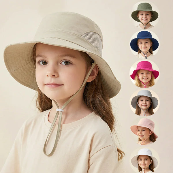 Kids Cotton Bucket Hat – UV Protection Sun Hat | Unisex | 1–10 Years - photo 1