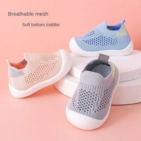 Kids Breathable Knit Slip-On Sneakers, Unisex 0M–4Y - photo 1