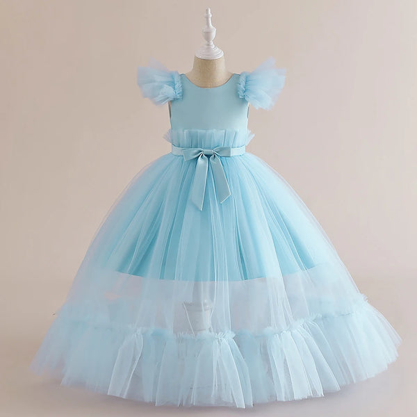 Girls Tulle Pageant Dress 2-10Y — Wedding Bridesmaid Princess Prom Gown - photo 1