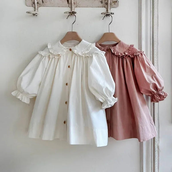 Girls Cotton Long Sleeve Puff Dress | Toddler & Kids - photo 1