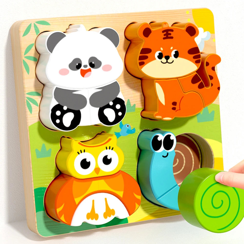 4-in-1 wooden animal puzzle set – photo 9