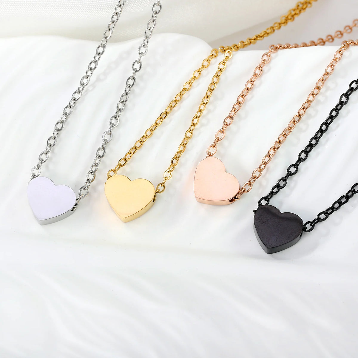 Girls Heart Pendant Necklace - Stainless Steel Mini Charm 5-10Y - photo 3