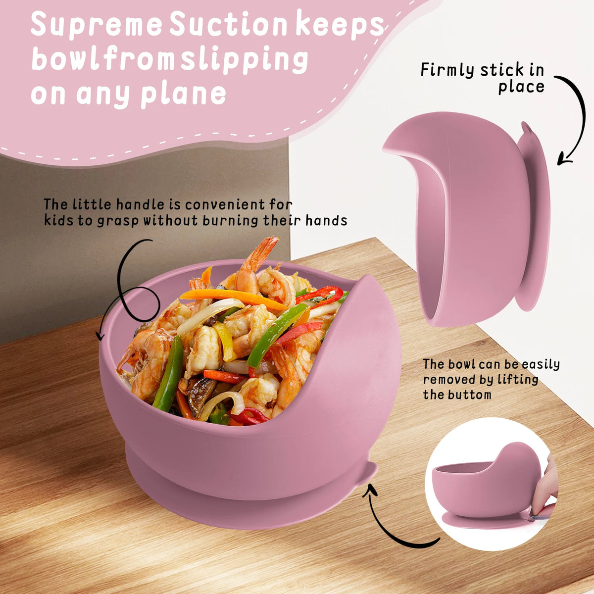 Silicone Suction Baby Bowl & Spoon — Weaning Set | 6M+ - photo 2