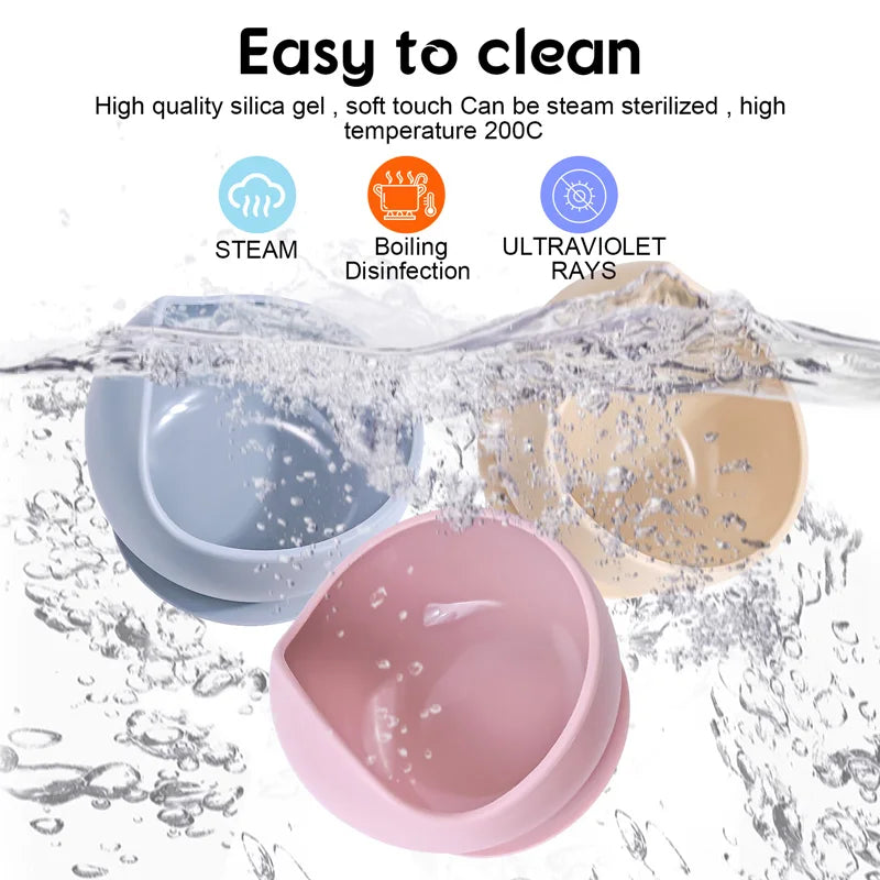 Silicone Suction Baby Bowl & Spoon — Weaning Set | 6M+ - photo 4