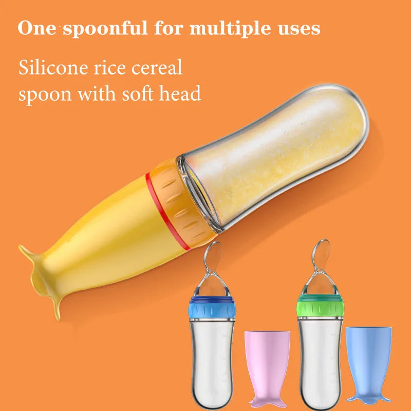 Baby Squeeze Spoon Bottle – Silicone Food Feeder | 4M+ - photo 5