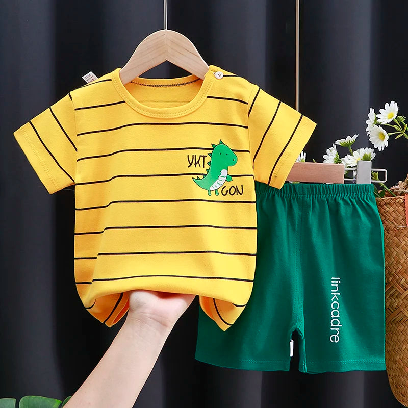 Kids Cotton T-Shirt & Shorts Set – Unisex Summer Outfit | 6M–4Y - photo 7