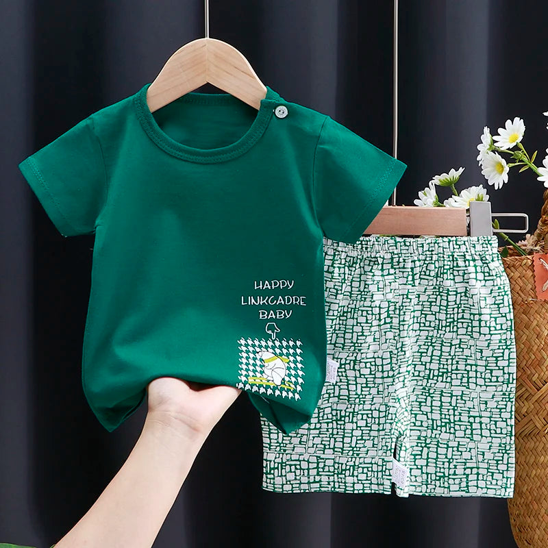 Kids Cotton T-Shirt & Shorts Set – Unisex Summer Outfit | 6M–4Y - photo 4