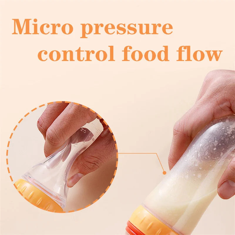 Baby Squeeze Spoon Bottle – Silicone Food Feeder | 4M+ - photo 4
