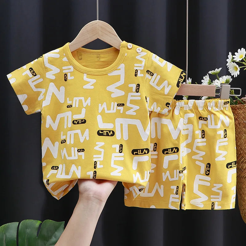 Kids Cotton T-Shirt & Shorts Set – Unisex Summer Outfit | 6M–4Y - photo 8