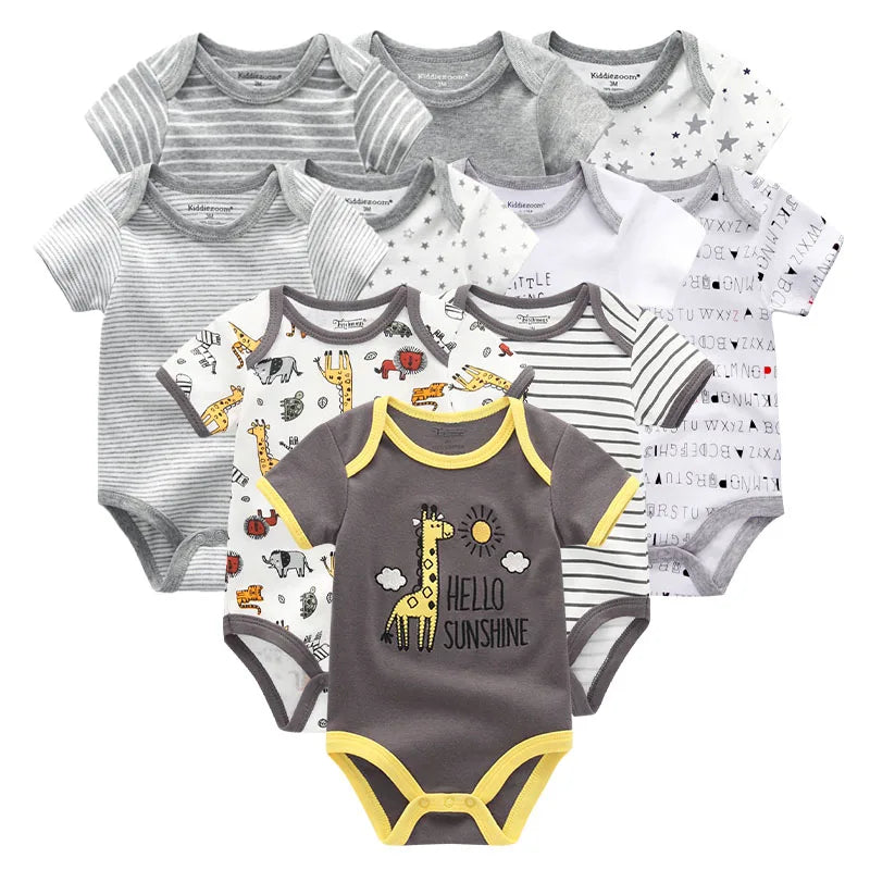 Baby 10-Pack Cotton Bodysuits - Kindle Kids ABC - view 2