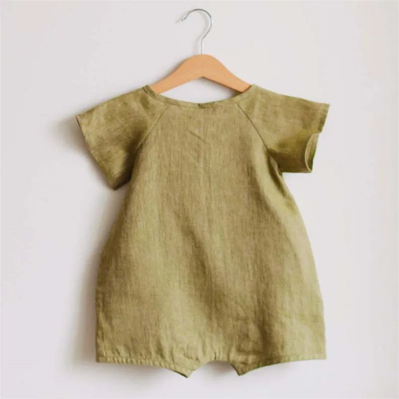 Linen Cotton Baby Romper - Kindle Kids ABC - view 3