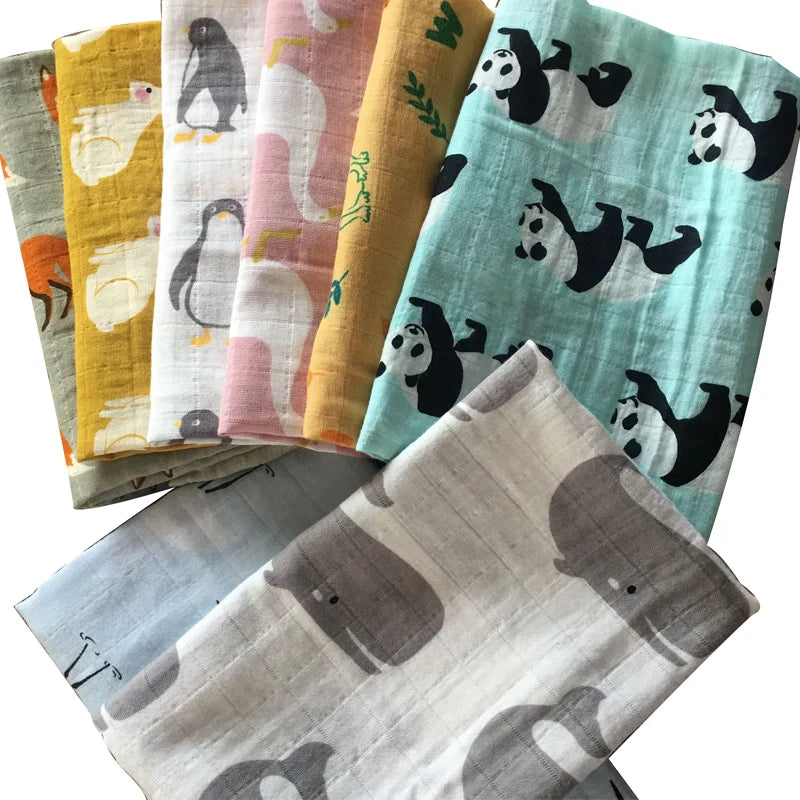 Organic Cotton Muslin Baby Blanket - Kindle Kids ABC