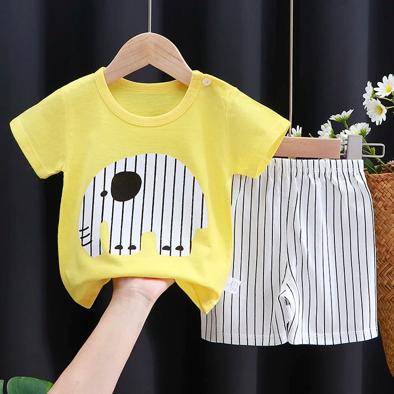 Kids Cotton T-Shirt & Shorts Set – Unisex Summer Outfit | 6M–4Y - photo 11