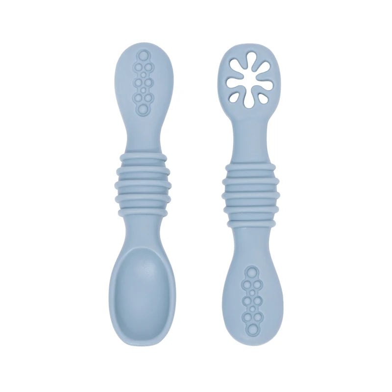 Silicone Baby Training Spoon & Fork Set — Self-Feeding Utensils | 6M+ - photo 10