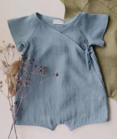Linen Cotton Baby Romper - Kindle Kids ABC - view 8