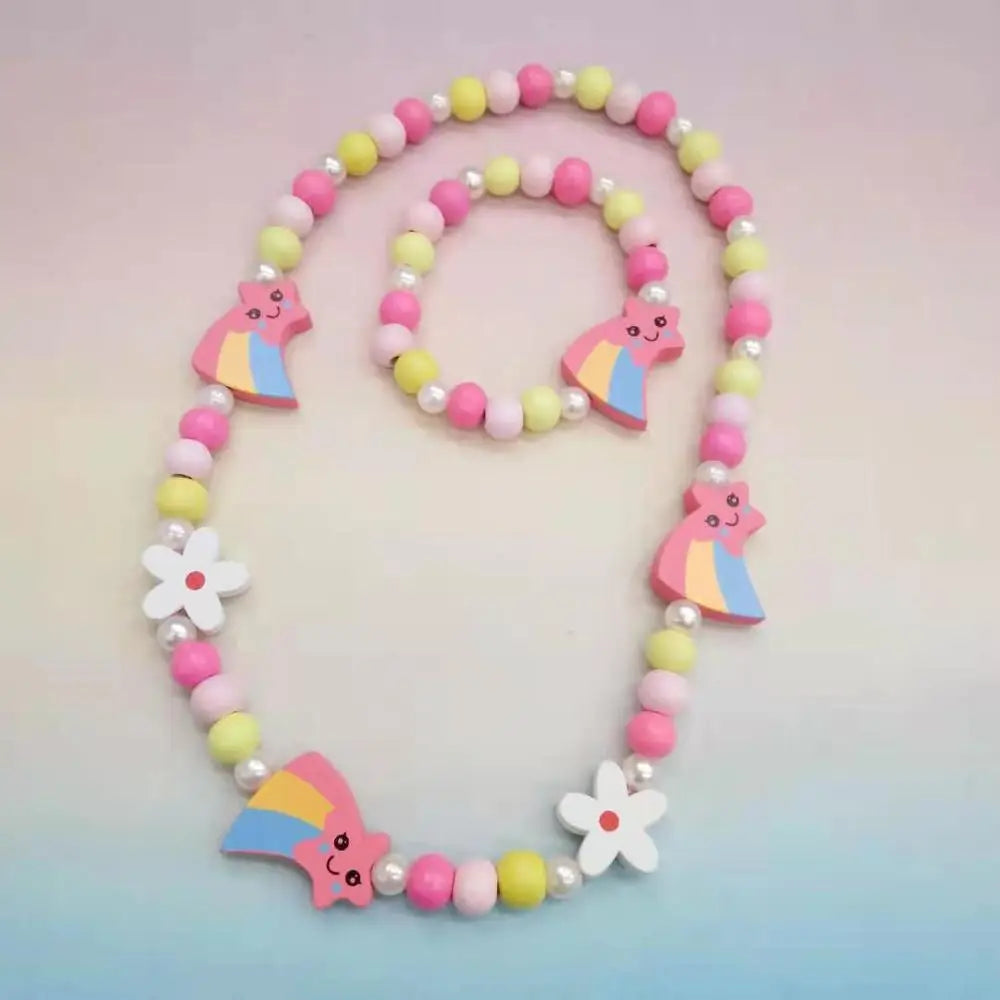 Kids Cartoon Animal Necklace Bracelet Set 25 Styles 5-10Y - photo 22