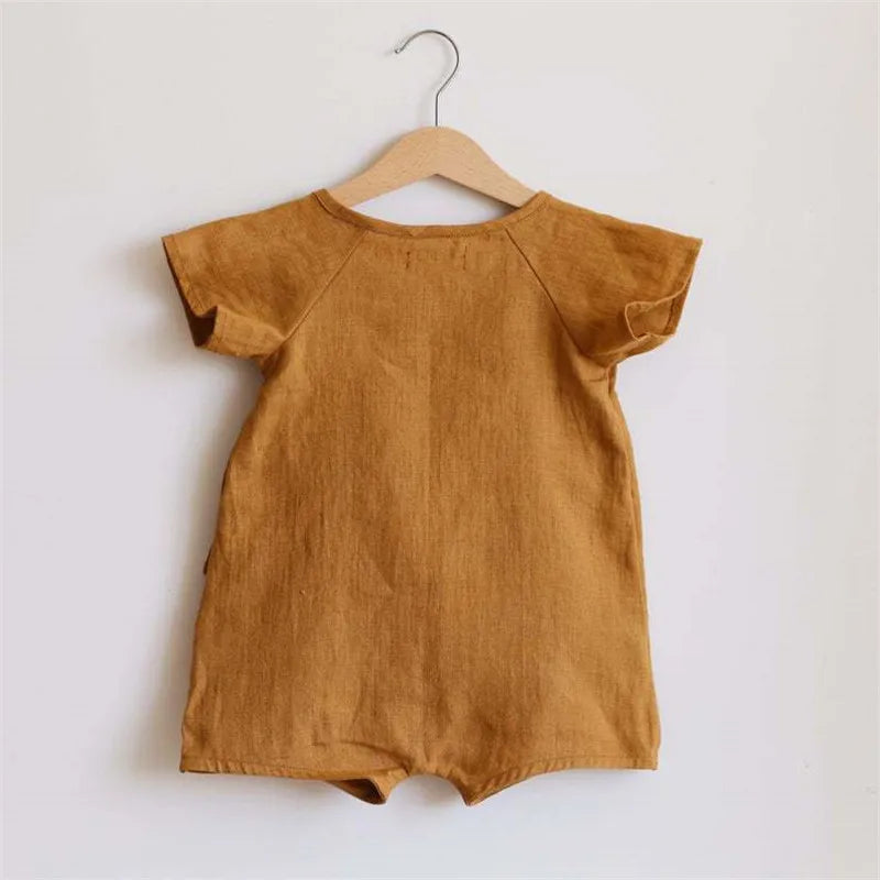 Linen Cotton Baby Romper - Kindle Kids ABC - view 6