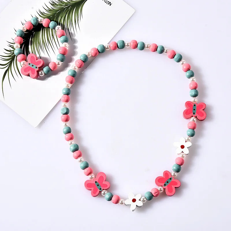 Kids Cartoon Animal Necklace Bracelet Set 25 Styles 5-10Y - photo 11