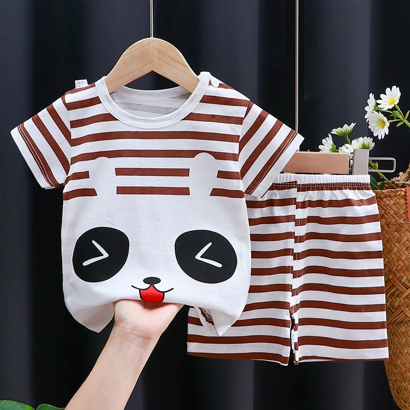 Kids Cotton T-Shirt & Shorts Set – Unisex Summer Outfit | 6M–4Y - photo 18