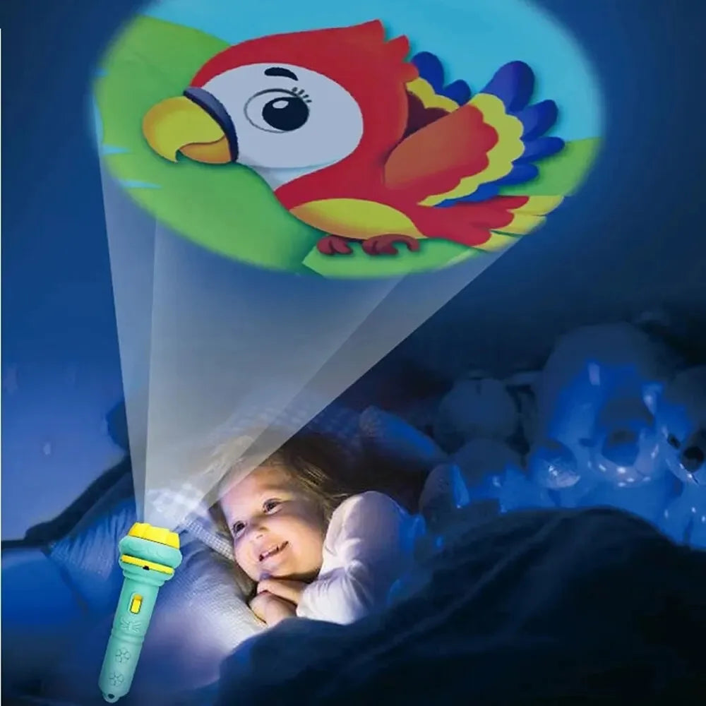 Cartoon projector flashlight bedtime story torch toy