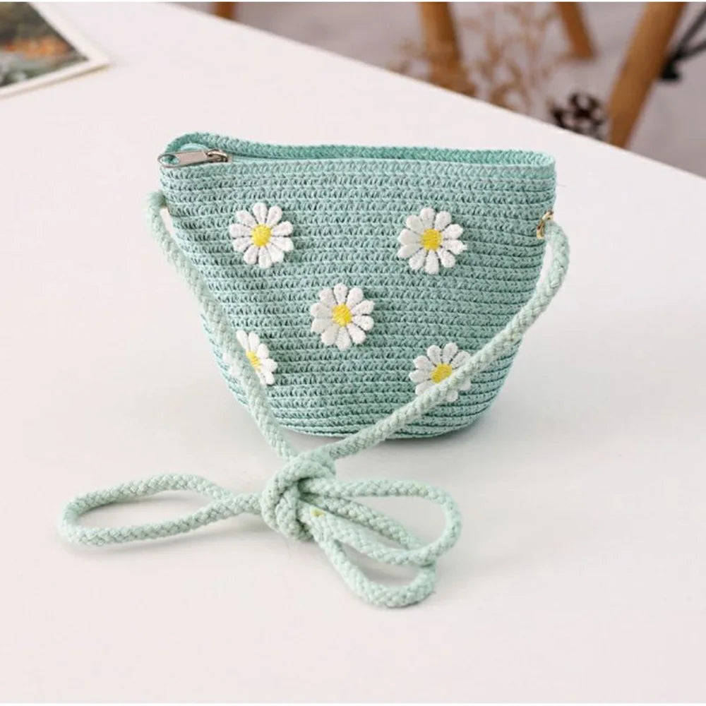 Girls' Straw Crossbody Bag — Natural Woven — photo 10