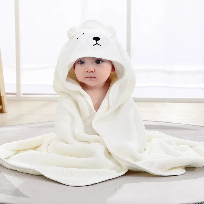 Baby Hooded Bath Towel — Soft Cartoon Animal Wrap - photo 9