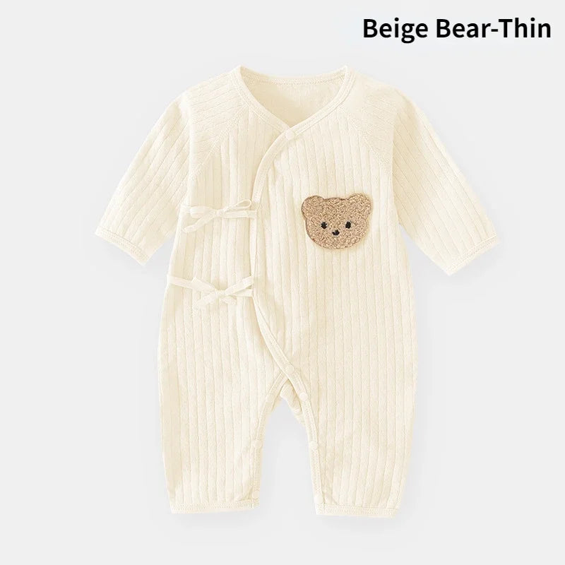 Baby cotton bear print romper jumpsuit newborn
