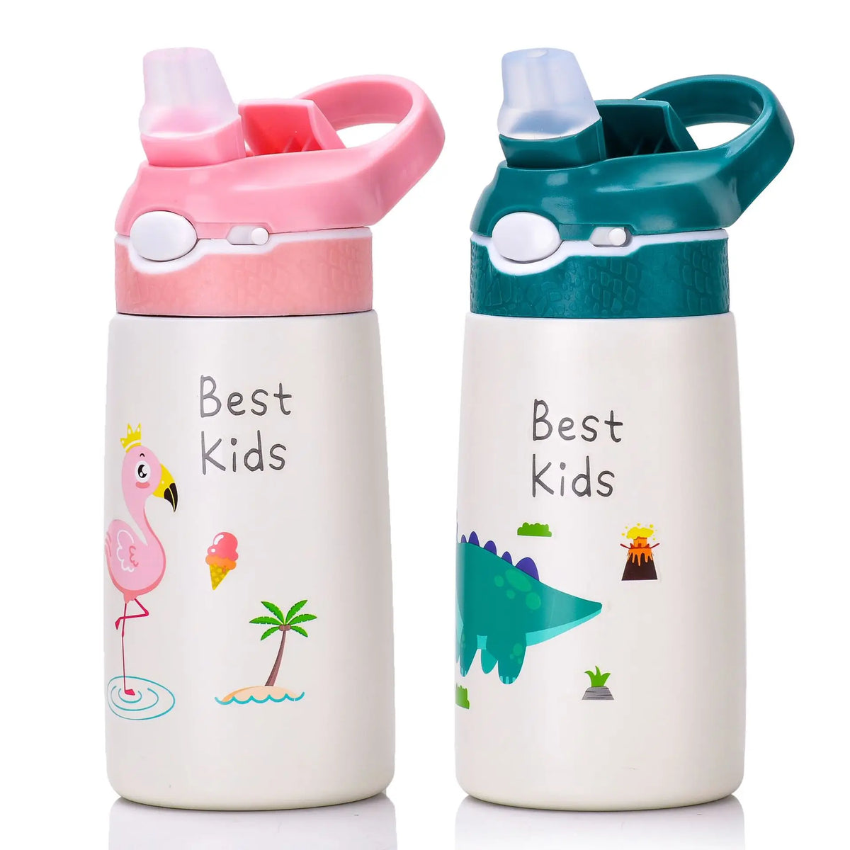Kids Insulated Straw Water Bottle — 400ml Stainless Steel | Toddler+ - photo 1