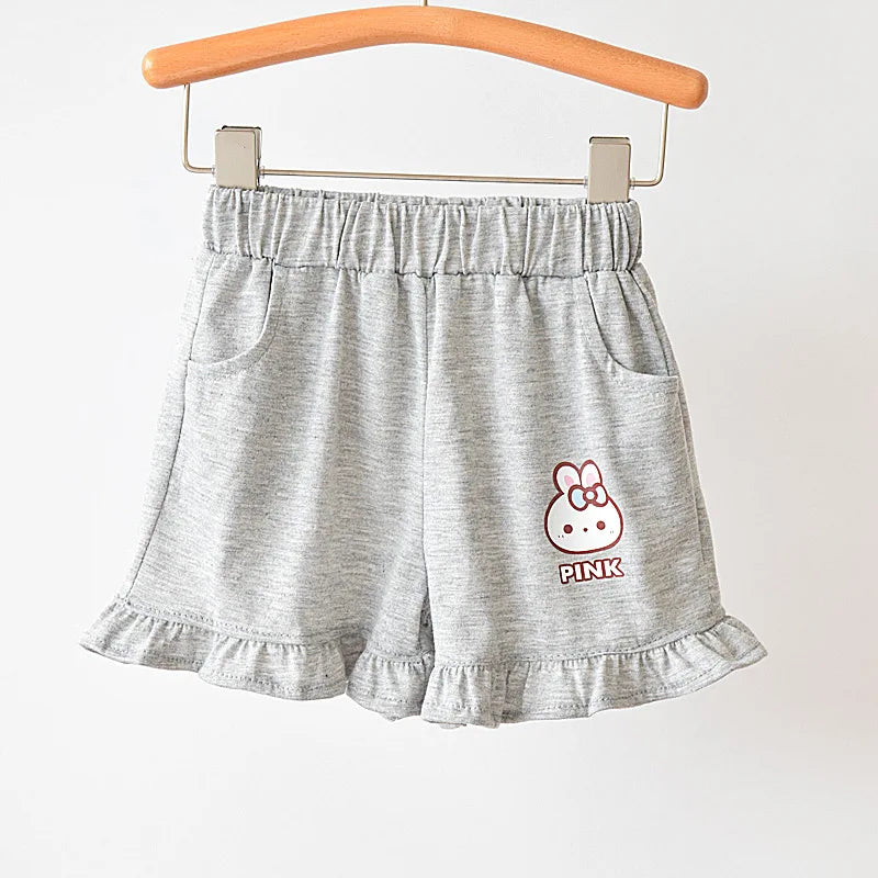 Girls Cotton Print Frill Shorts Cute Bow Ruffle - photo 9