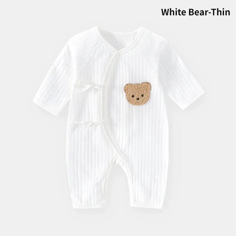 Baby cotton bear print romper jumpsuit newborn