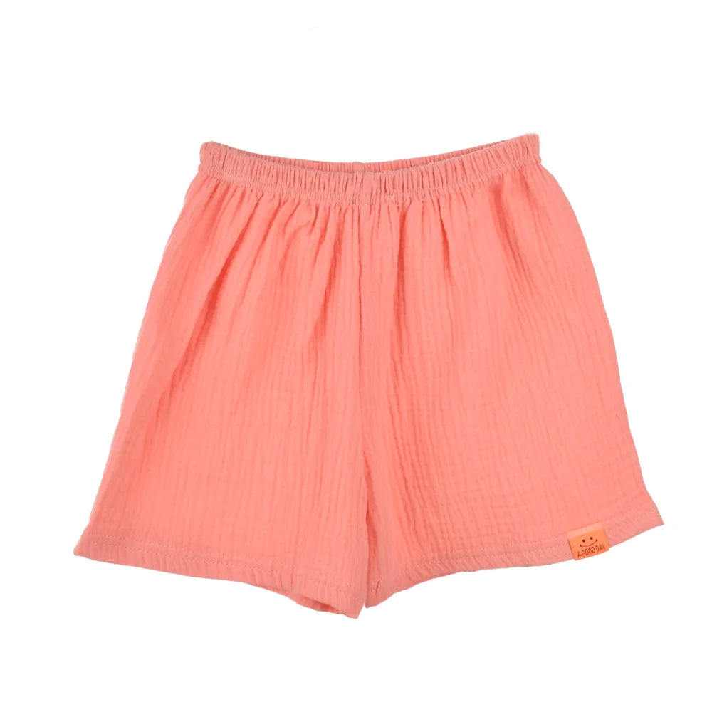 Kids Pure Cotton Beach Shorts Solid Colour Casual - photo 6