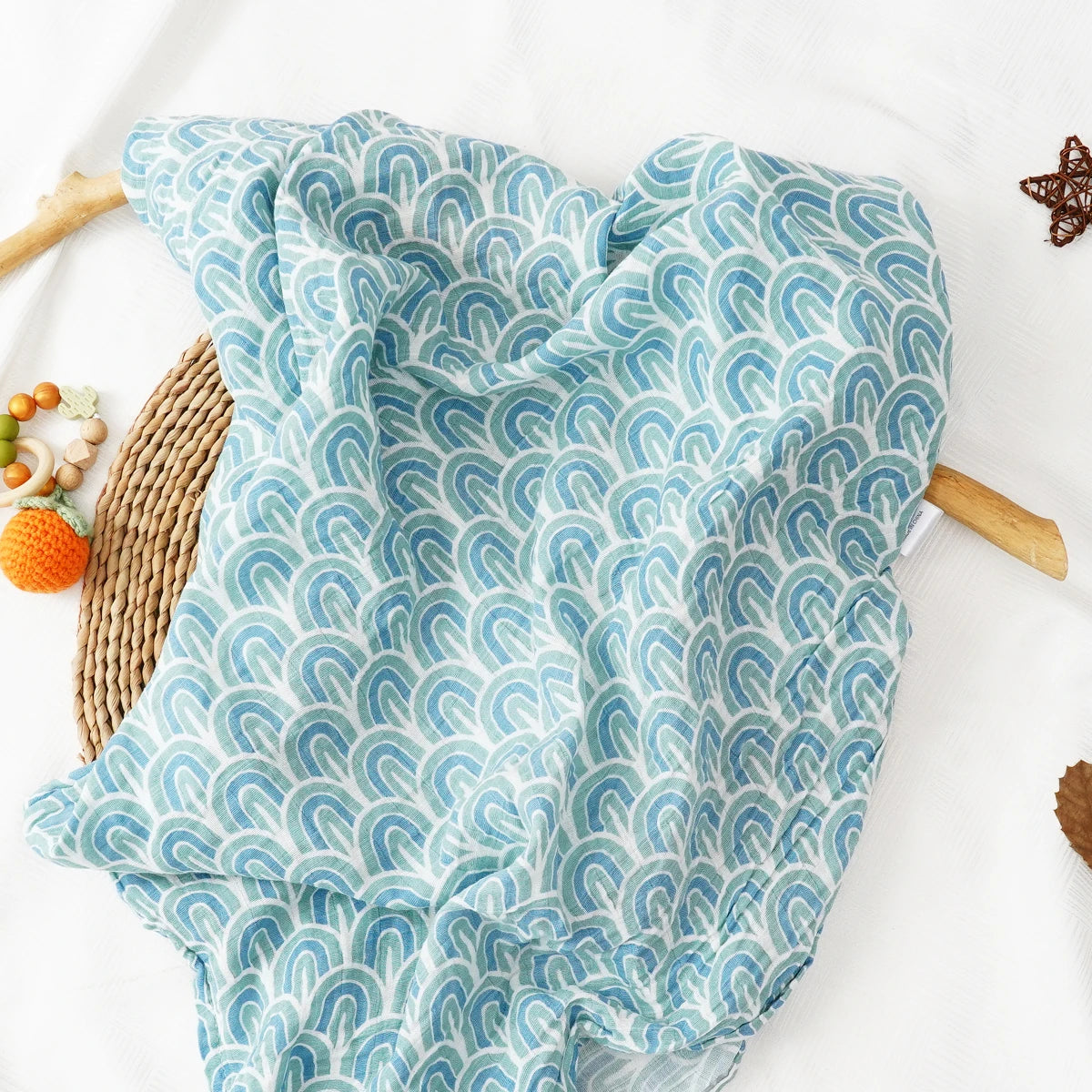 Printed Bamboo Cotton Muslin Baby Swaddle - Kindle Kids ABC - view 8
