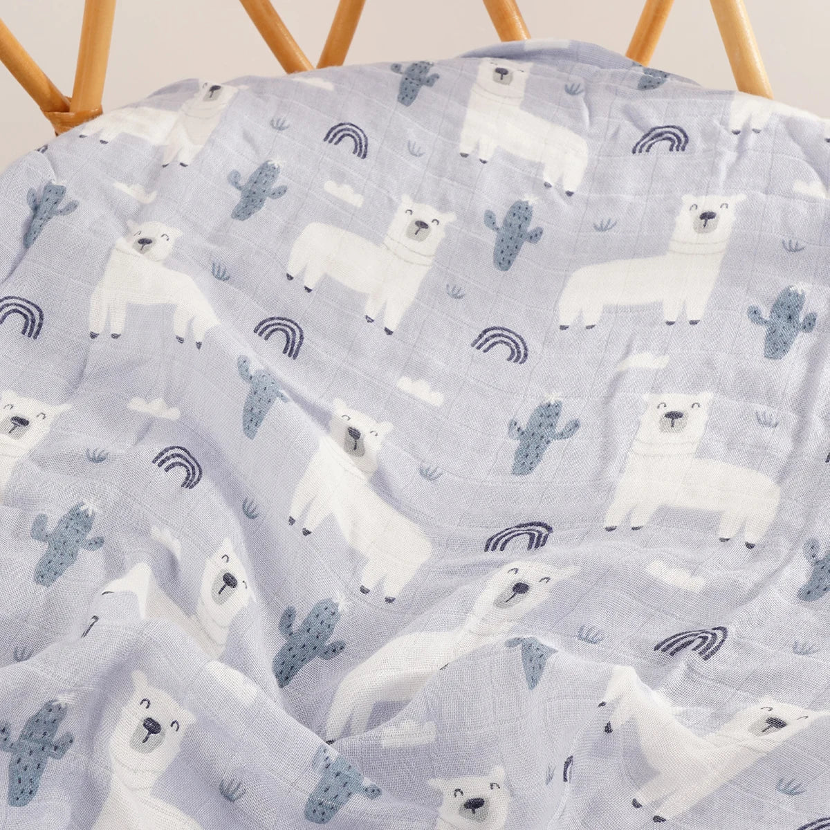 Bamboo Cotton Muslin Baby Swaddle Blanket - Kindle Kids ABC - view 24