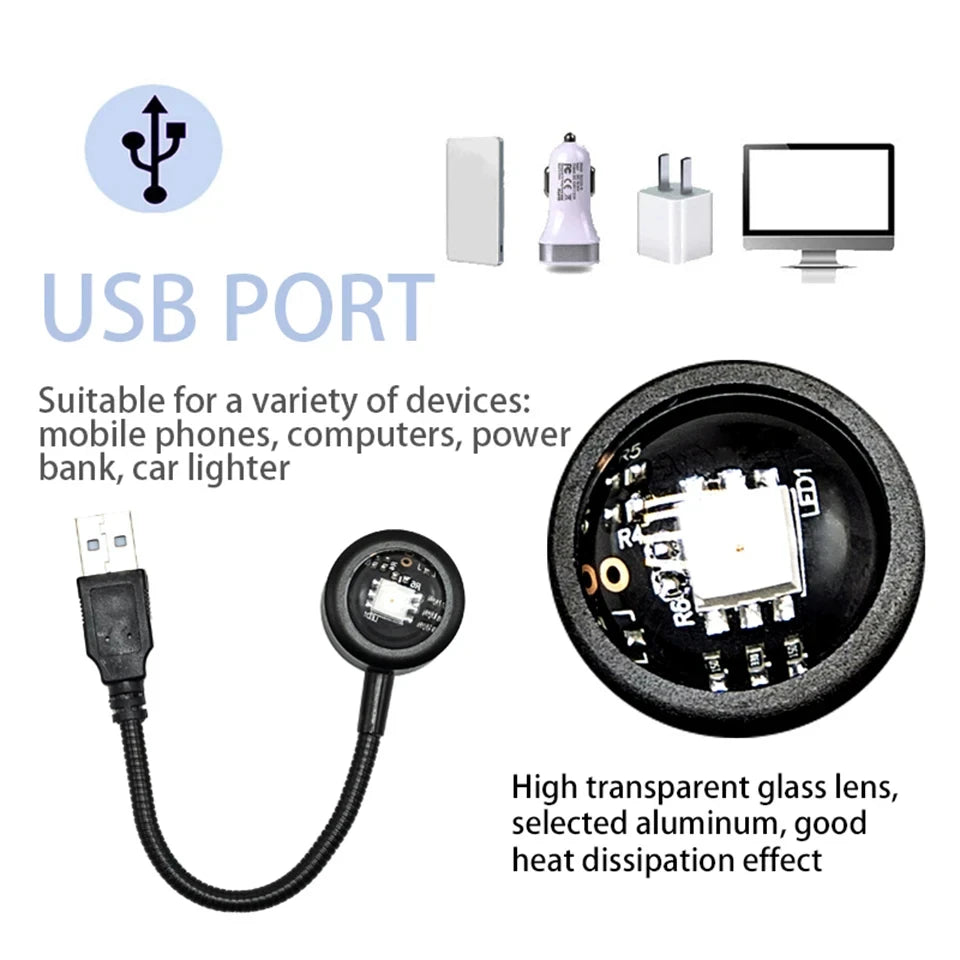LED sunset lamp projector USB nursery mood light