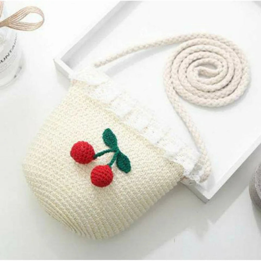 Girls' Straw Crossbody Bag — Natural Woven — photo 13