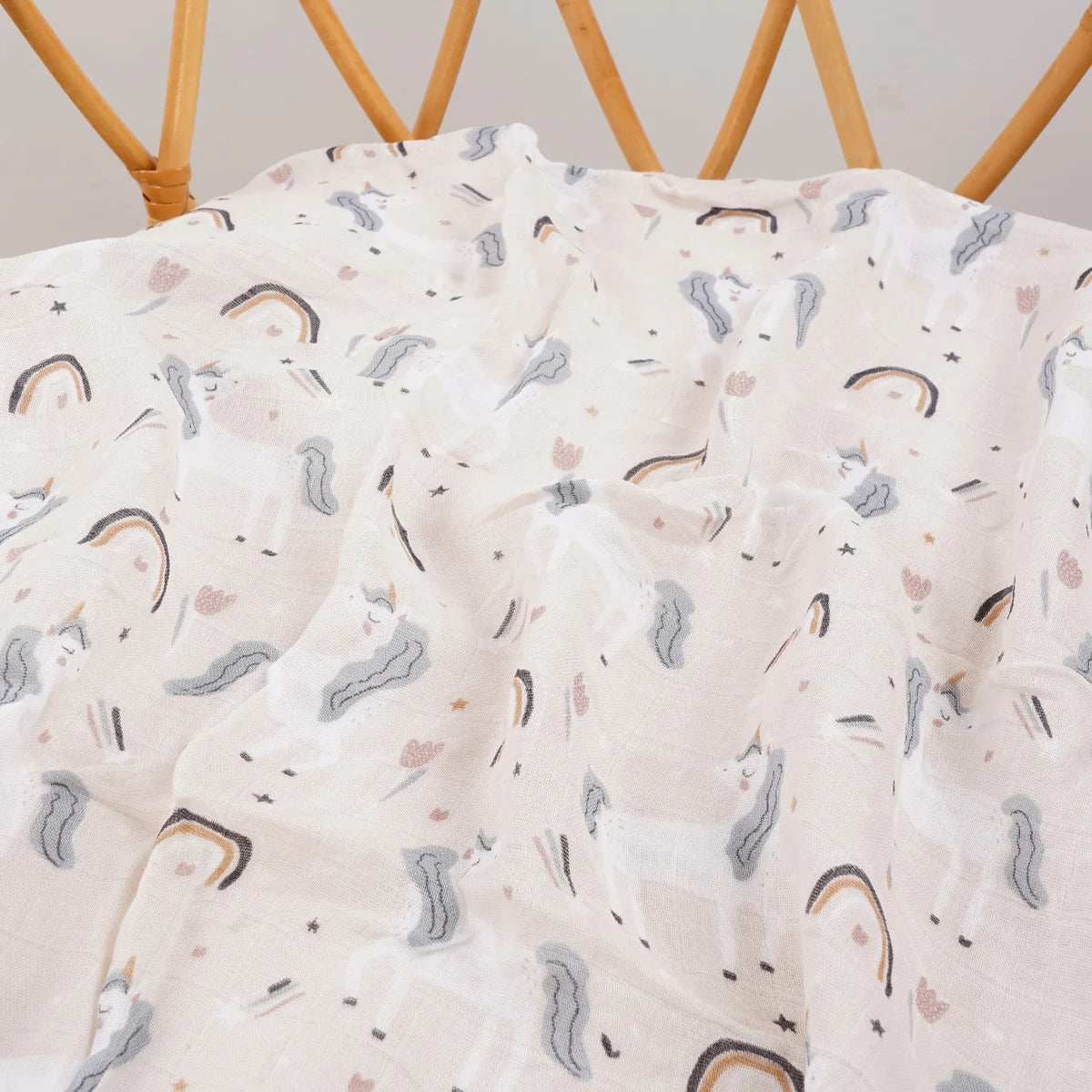 Bamboo Cotton Muslin Baby Swaddle Blanket - Kindle Kids ABC - view 4