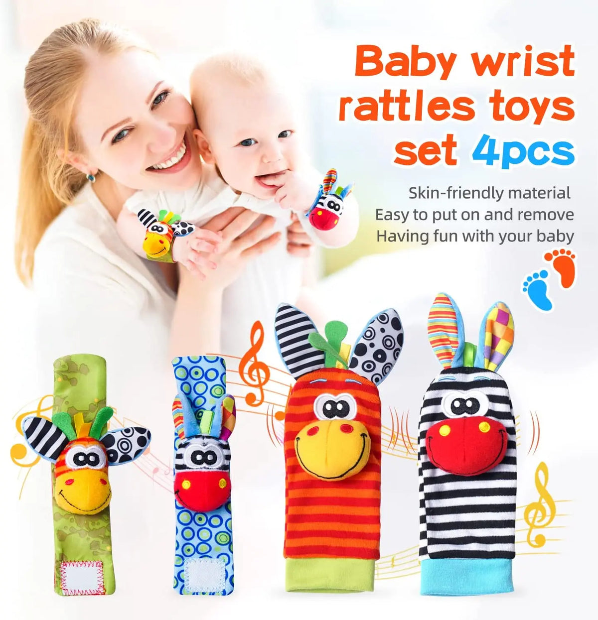 baby-wrist-rattles-socks-sensory-discovery-kindlekidsabc