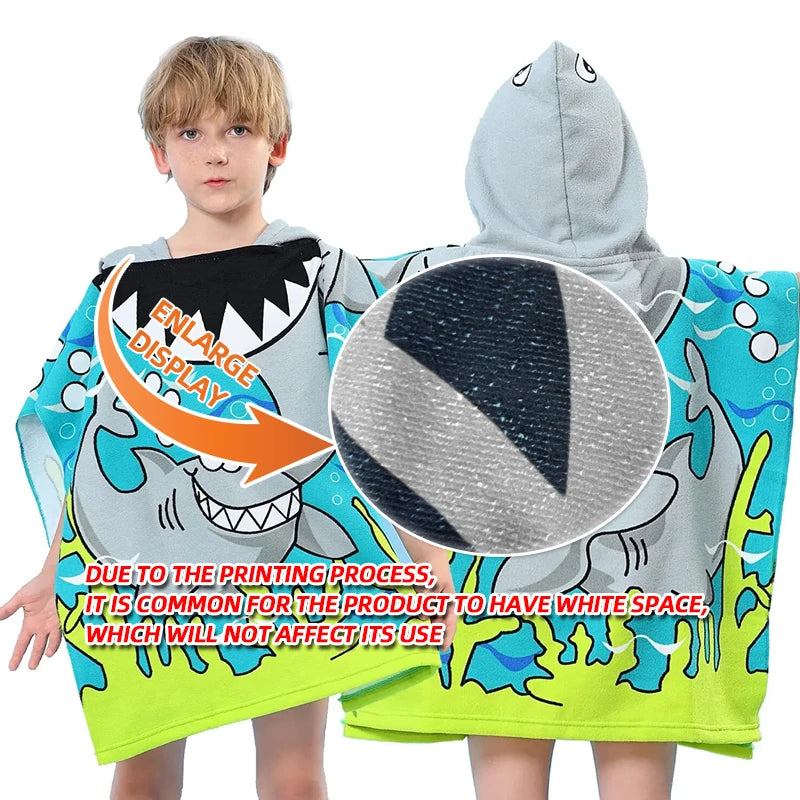 Kids Hooded Beach Towel Poncho - photo 6