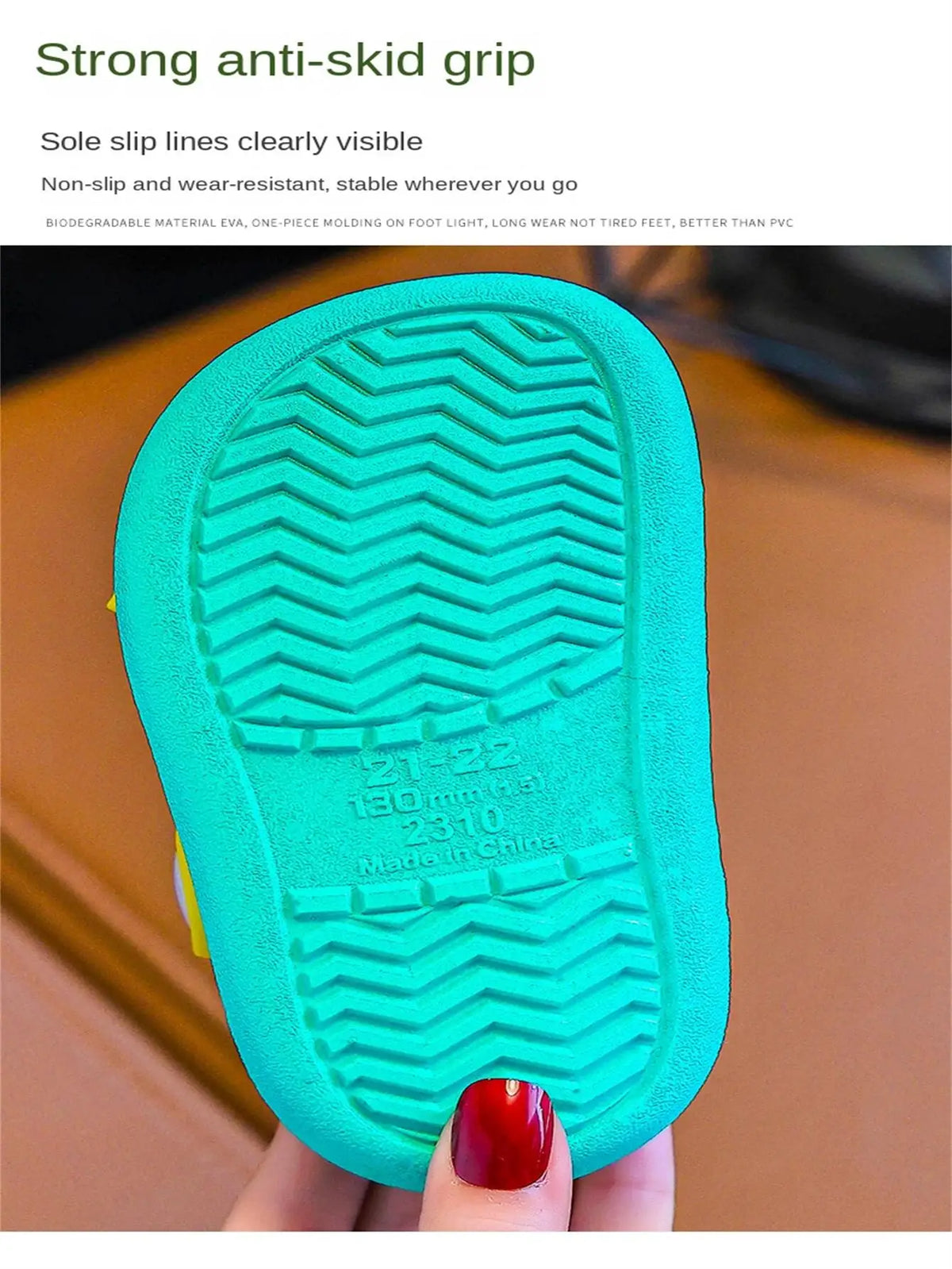 Kids Dinosaur Hole Sandals — Anti-Slip Clog Beach Shoes