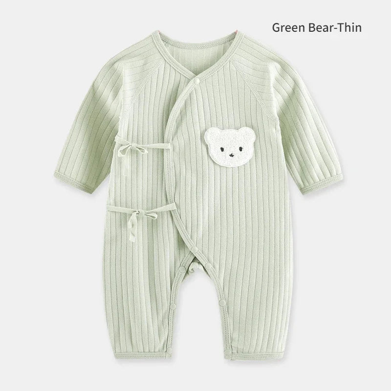 Baby cotton bear print romper jumpsuit newborn