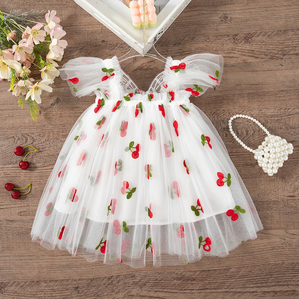 Girls Tulle Floral Embroidered Dress Party Occasions - photo 7