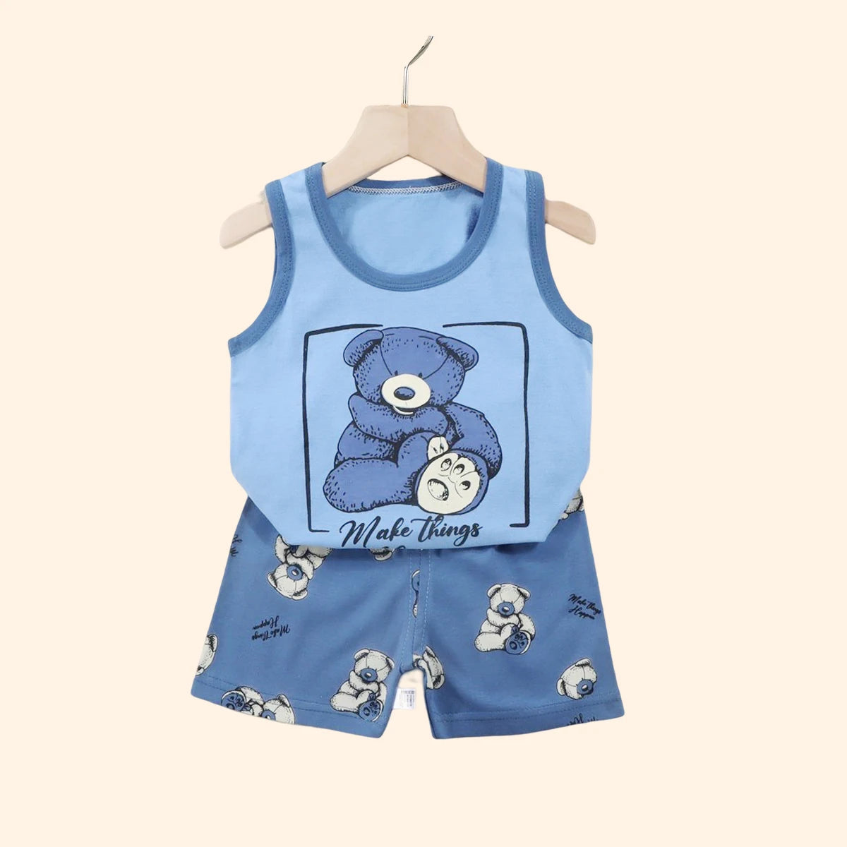 Cotton Baby Vest & Shorts Set - Kindle Kids ABC - view 4