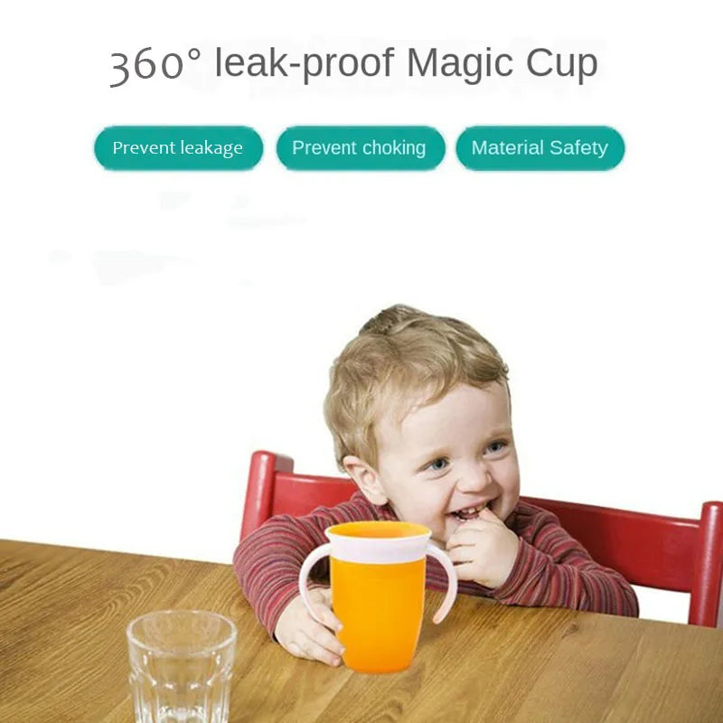 Magic transforming baby cup 240ml leak-proof learning cup