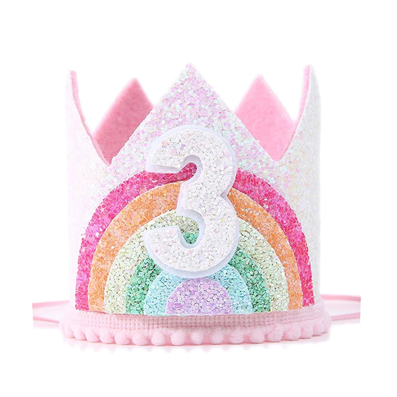 Felt Rainbow Birthday Party Crown - Kindle Kids ABC - view 3