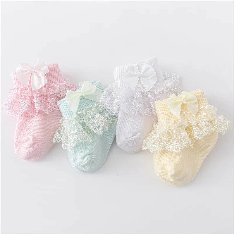 Cotton Frilly Newborn Baby Socks - Kindle Kids ABC