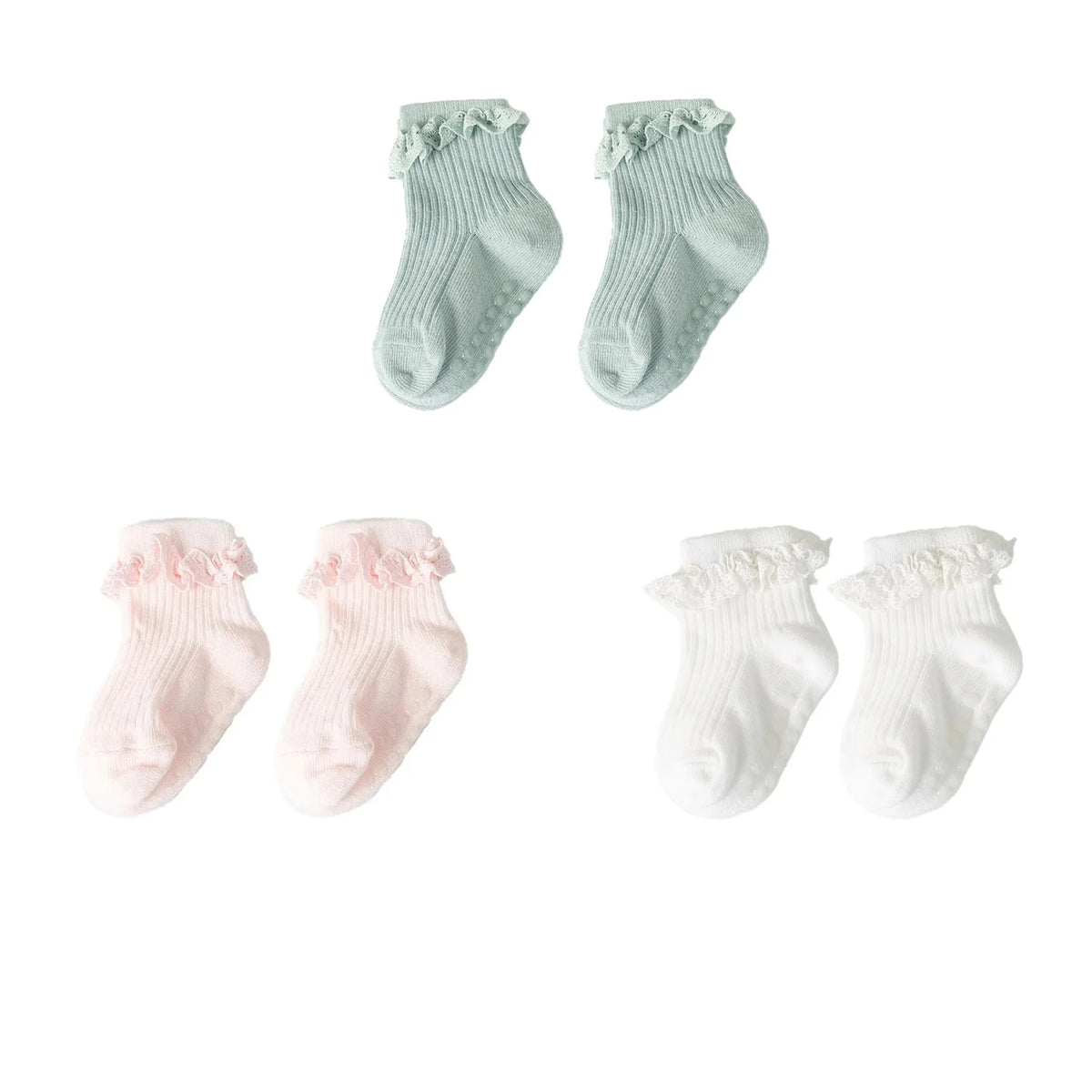 Cotton Lace Toddler Girl Socks - Kindle Kids ABC - view 20