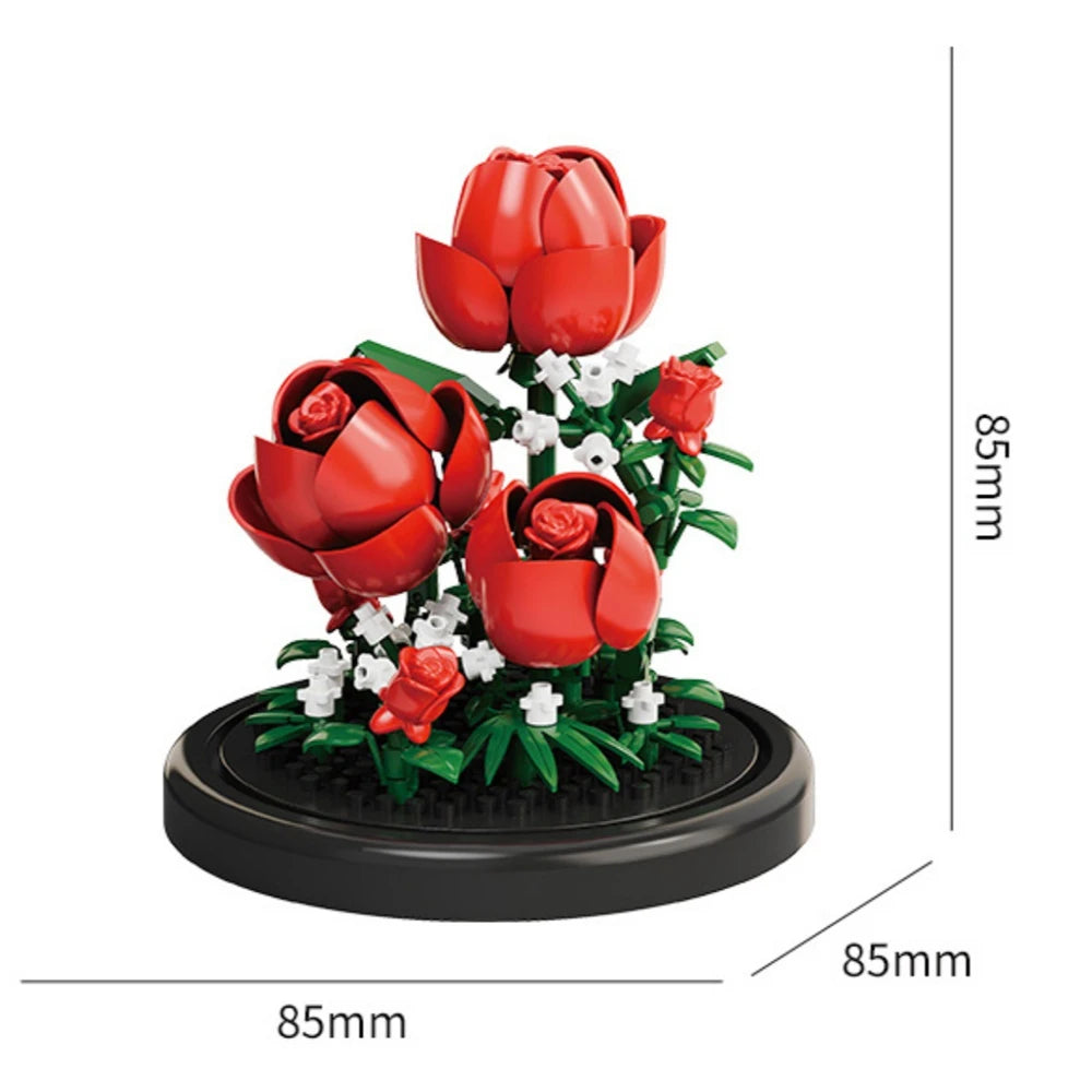 Flower pot building blocks micro brick bonsai kit, kids 6-12Y - photo 5